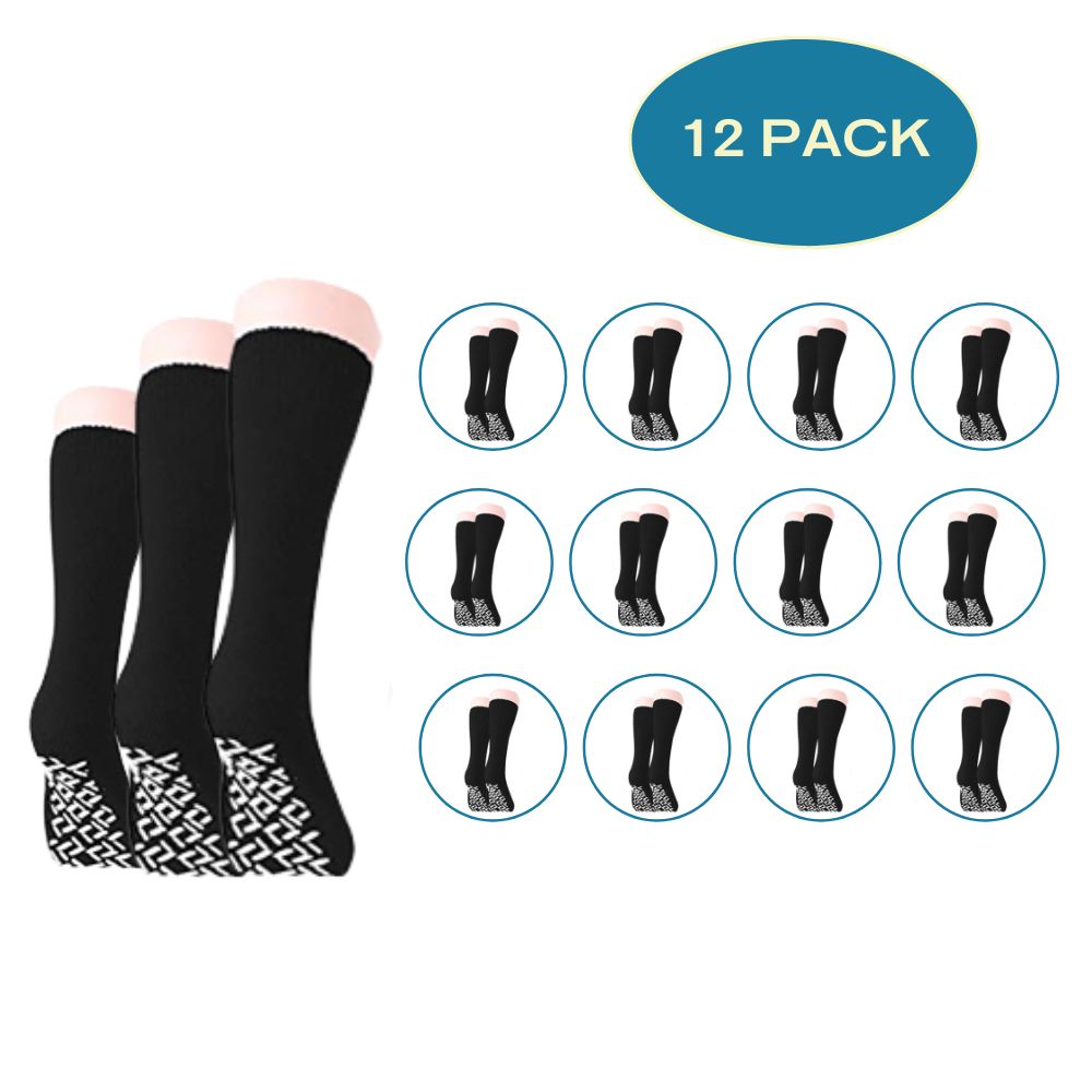 12 Pack Non Skid Slipper Socks