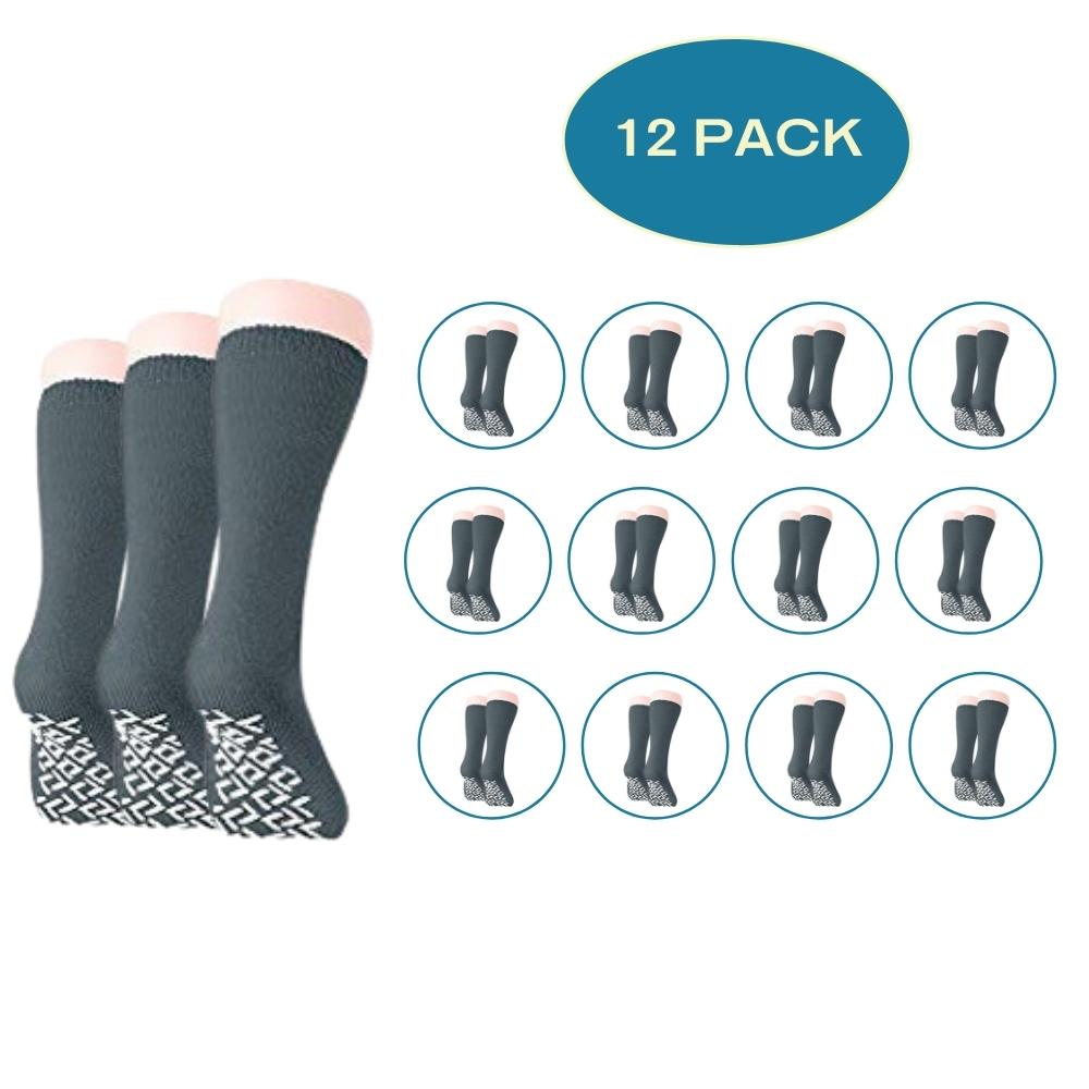 12 Pack Non Skid Slipper Socks