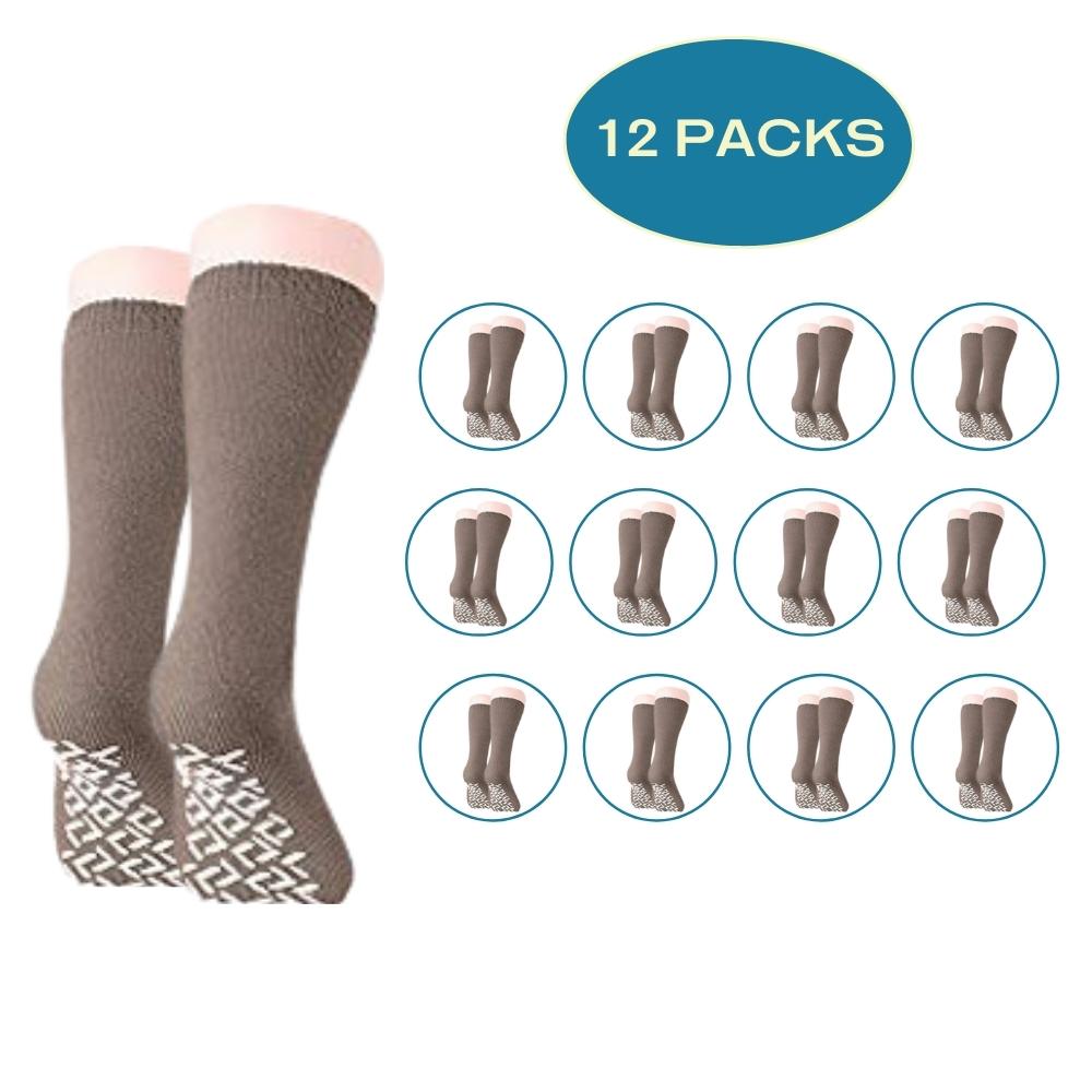12 Pack Non Skid Slipper Socks