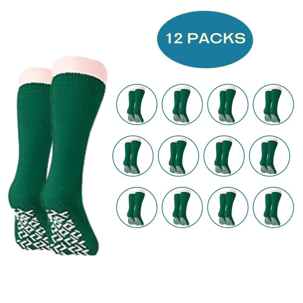 12 Pack Non Skid Slipper Socks