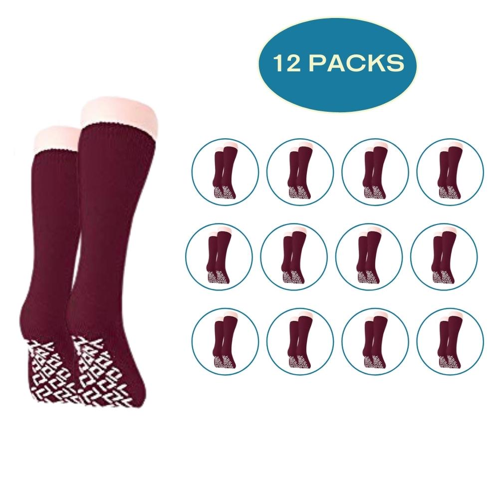 12 Pack Non Skid Slipper Socks