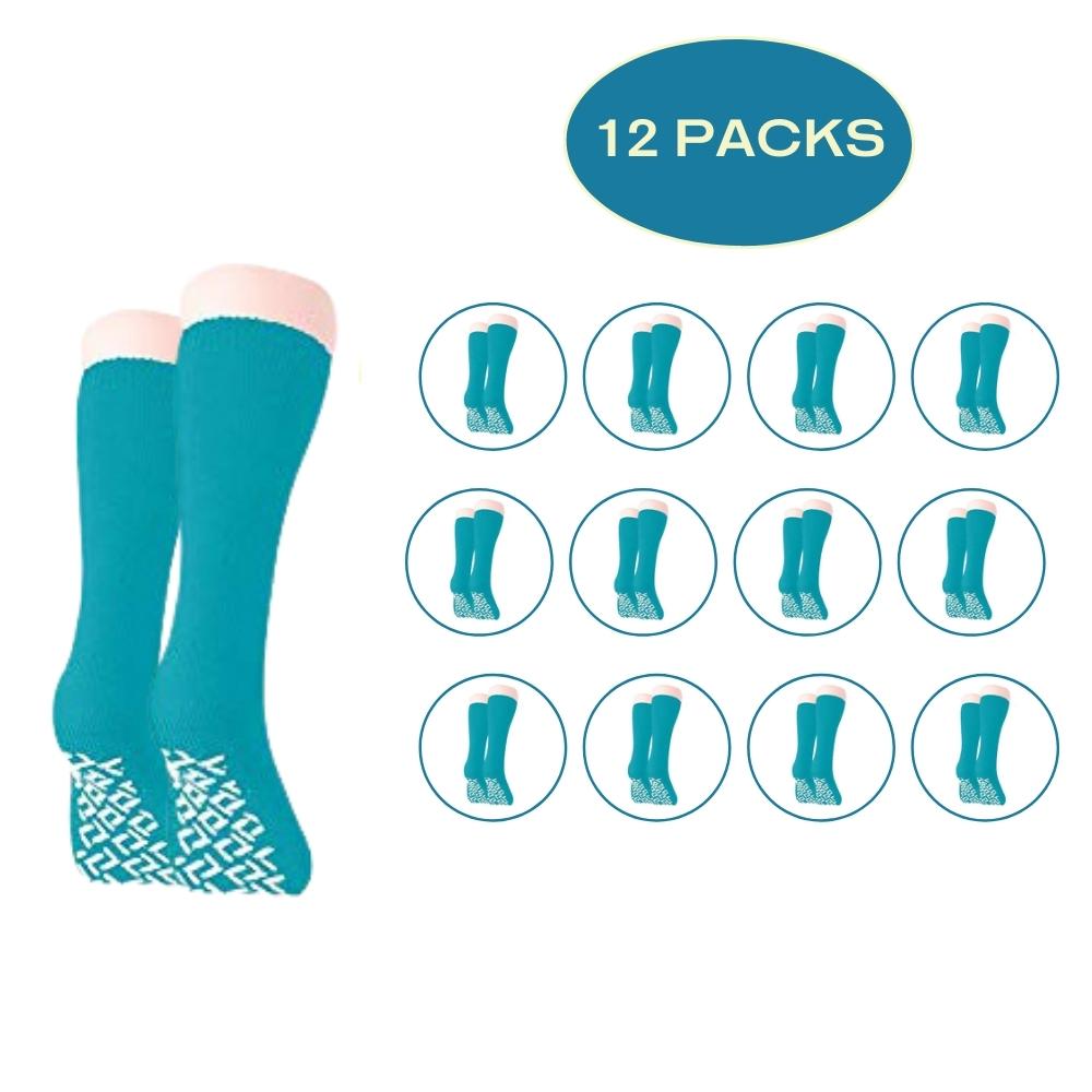 12 Pack Non Skid Slipper Socks