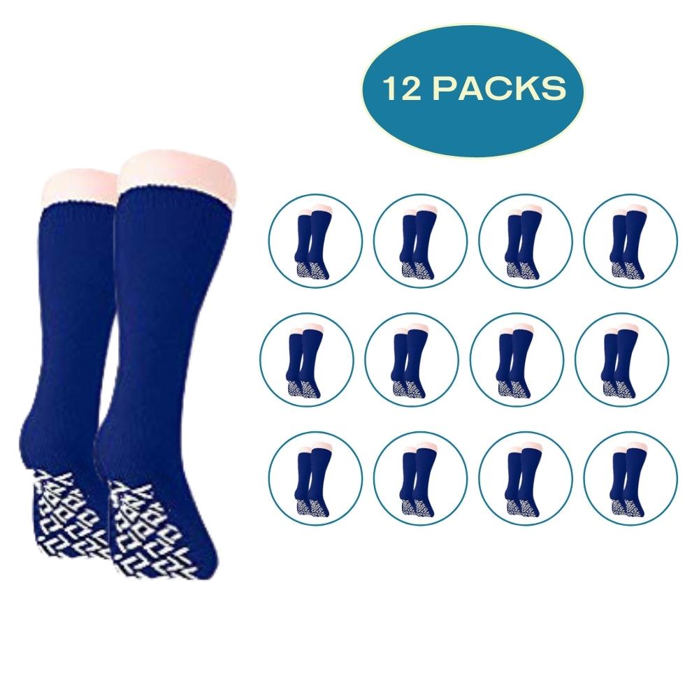 12 Pack Non Skid Slipper Socks