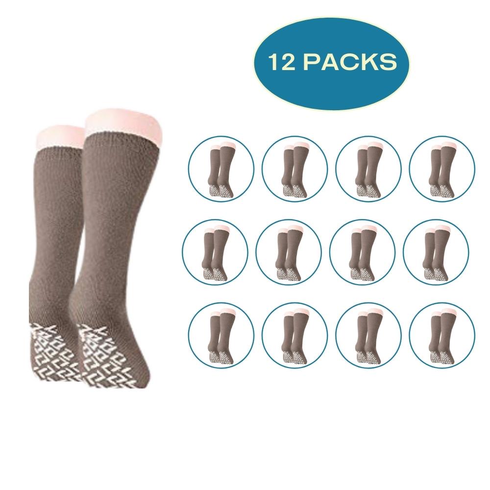 12 Pack Non Skid Slipper Socks