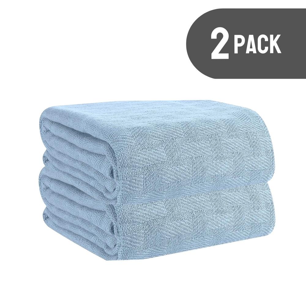 EOM Linens Cotton Hospital Thermal Blankets - Breathable and Prevent Overheating - Soft, Comfortable and Warm - Hand and Machine Washable