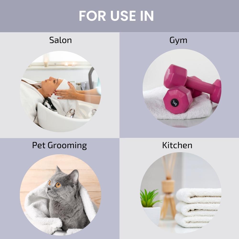 EOM Cotton-Salon-Towels Gym-Towel Hand-Towel - (24-Pack) - 16 inches x 27 inches - 100% Ringspun-Cotton, Maximum Softness and Absorbency