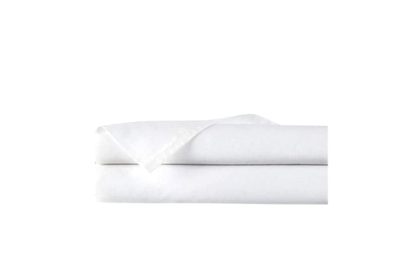 Sábanas planas tamaño twin de EOM Linens, algodón/poliéster de 180 hilos, 66 x 104 pulgadas, color blanco
