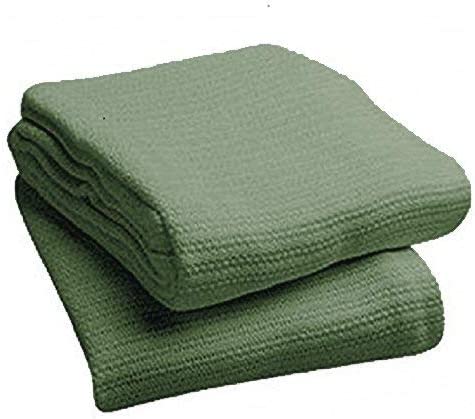 a close up of a green suit case