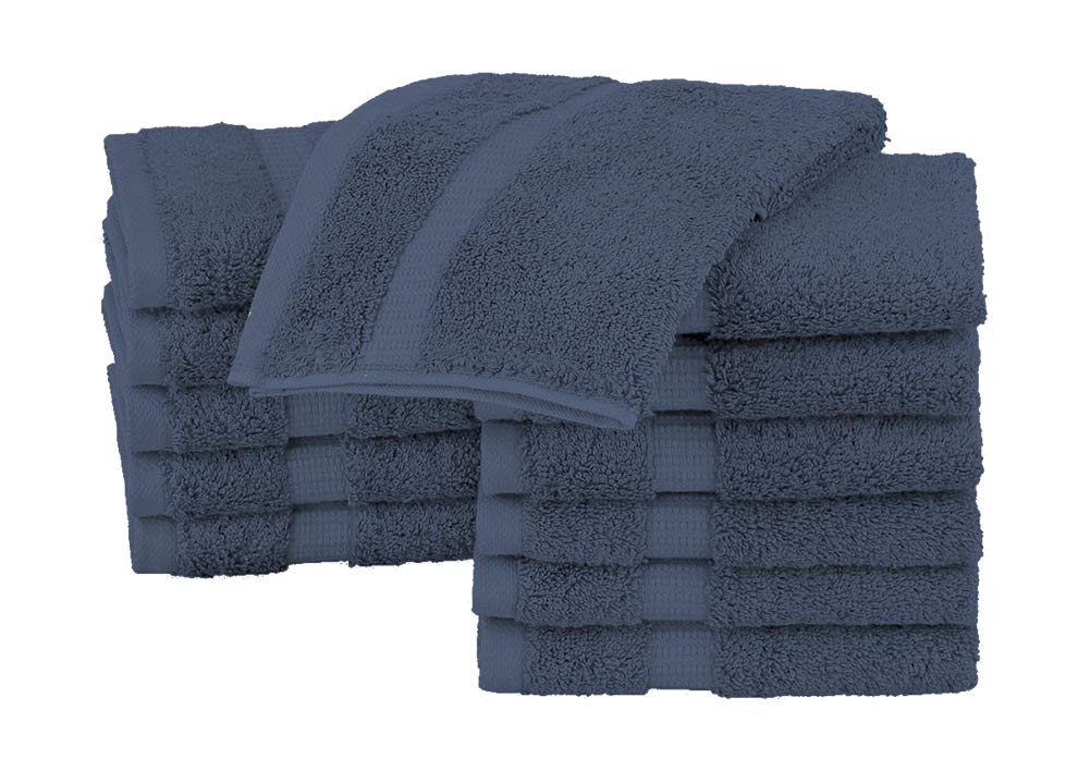 Paños básicos para el rostro y el baño EOM Towels, 100 % algodón, 30 x 30 cm, paquete de 24, ideales para baños, hoteles, spas, cocinas y gimnasios