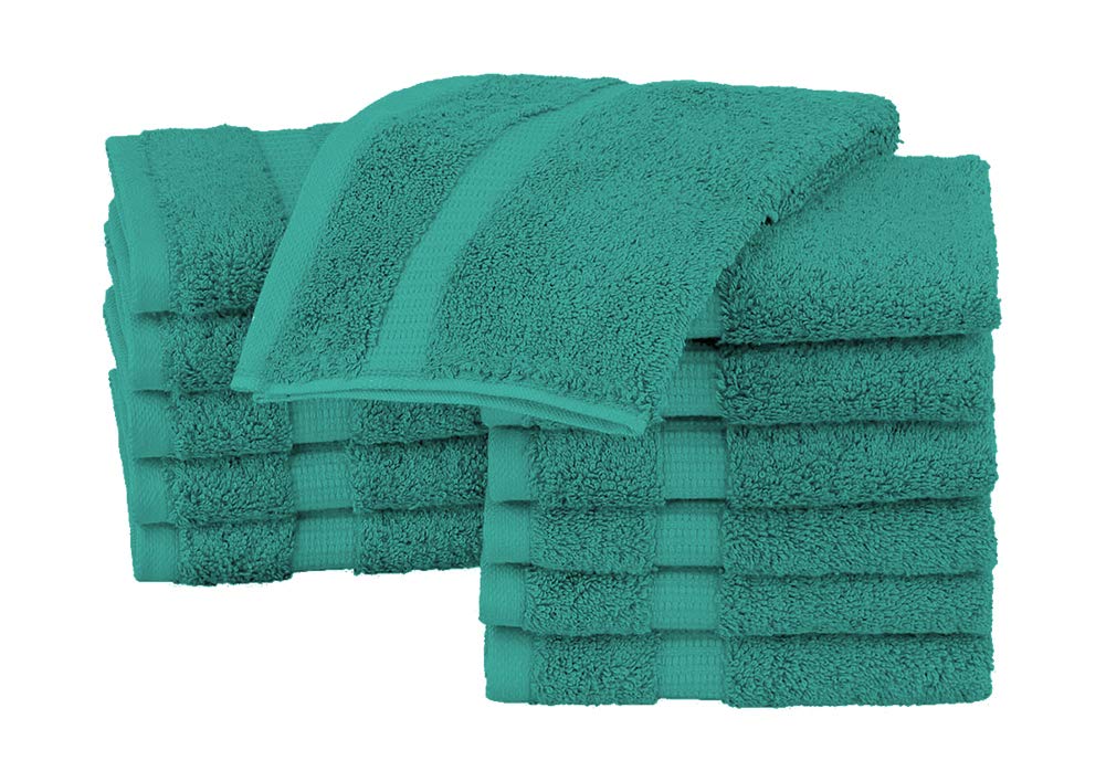 Paños básicos para el rostro y el baño EOM Towels, 100 % algodón, 30 x 30 cm, paquete de 24, ideales para baños, hoteles, spas, cocinas y gimnasios