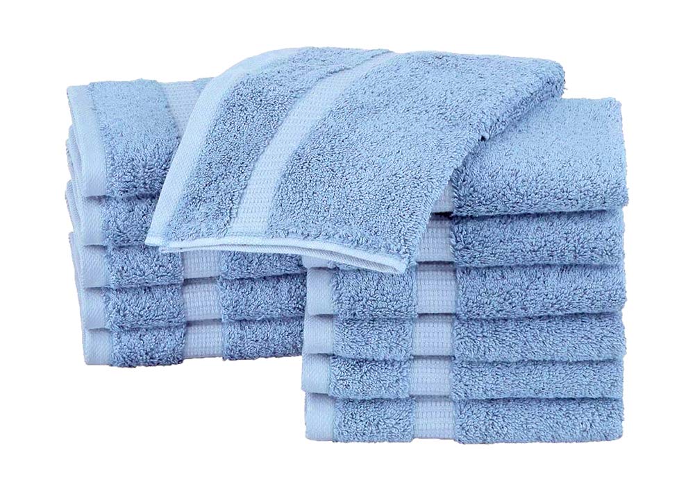 Paños básicos para el rostro y el baño EOM Towels, 100 % algodón, 30 x 30 cm, paquete de 24, ideales para baños, hoteles, spas, cocinas y gimnasios