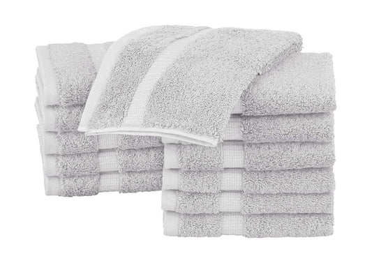 Paños básicos para el rostro y el baño EOM Towels, 100 % algodón, 30 x 30 cm, paquete de 24, ideales para baños, hoteles, spas, cocinas y gimnasios