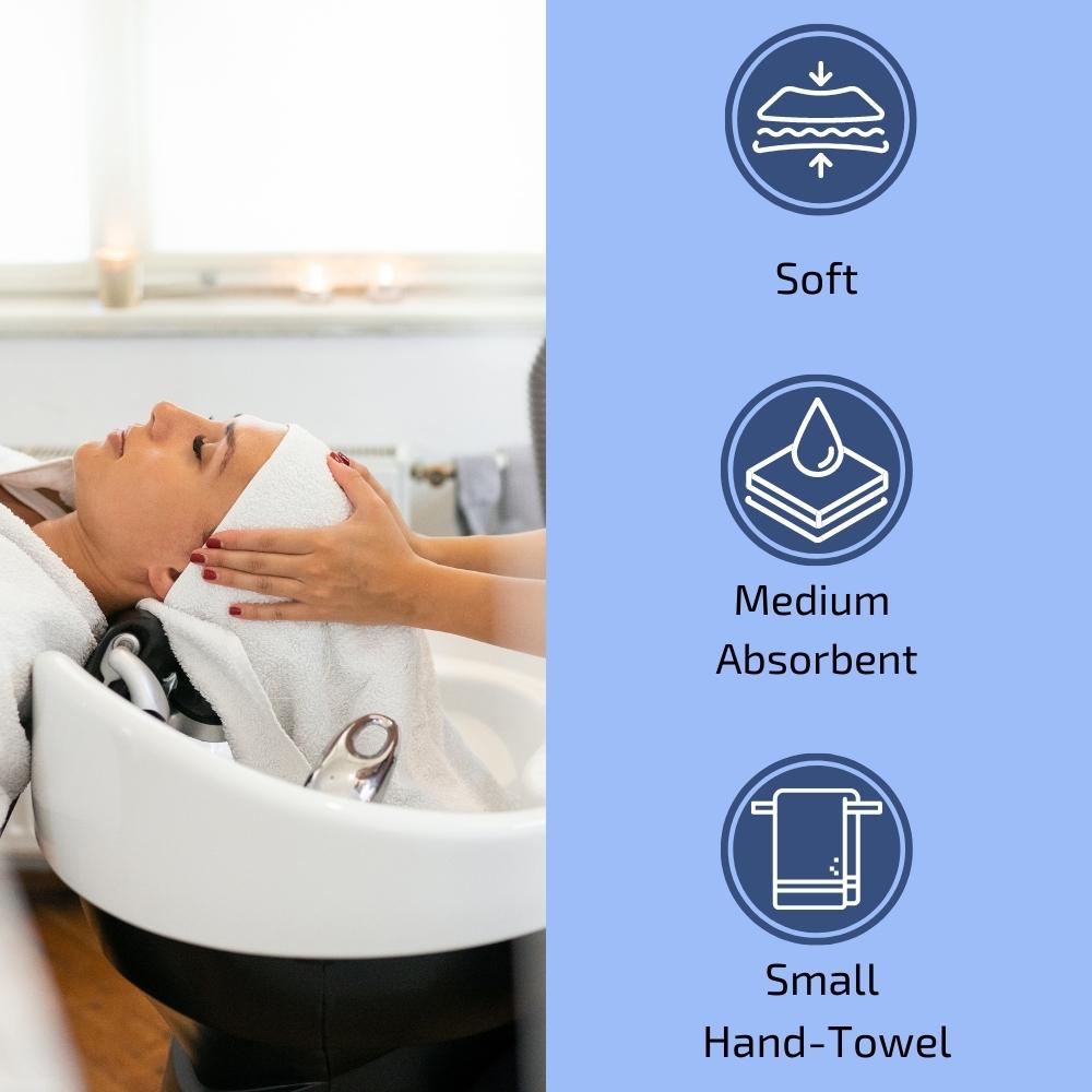 EOM Cotton-Salon-Towels Gym-Towel Hand-Towel - (24-Pack) - 16 inches x 27 inches - 100% Ringspun-Cotton, Maximum Softness and Absorbency