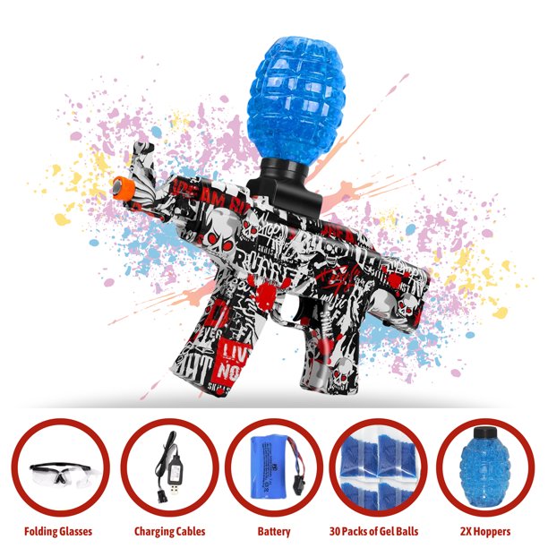 Pistola de juguete eléctrica de gel EOM, lanzador de bolas de gel para niños y niñas a partir de 12 años