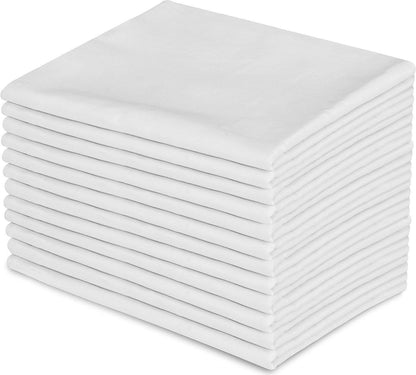 EOM LinensWhite Pillowcases, Standard Size, T-200 Thread Count Poly Cotton