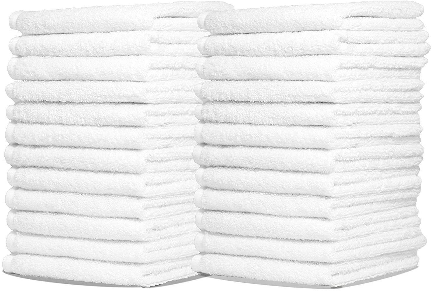 12x12-White Washcloths-Premium 100% Cotton