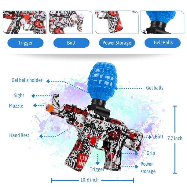 Pistolet à gel électrique EOM pour garçons et filles à partir de 12 ans